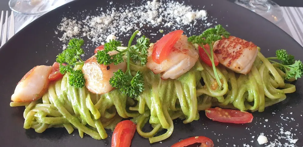Linguine Au Pesto Et Coquilles St Jacques